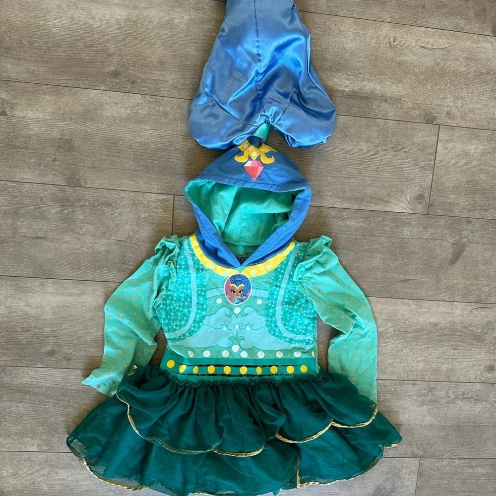 Shimmer and Shine Nickelodean Retro Toddler Girl Costume Tutu Top Halloween